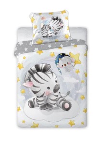 POŚCIEL KPL.PRZYTULAKI  100X135+40X60 BAWEŁNA zebra